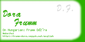 dora frumm business card